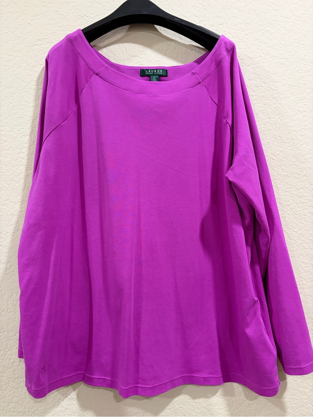 Ralph Lauren Fuchsia Long-Sleeve Boatneck Tee